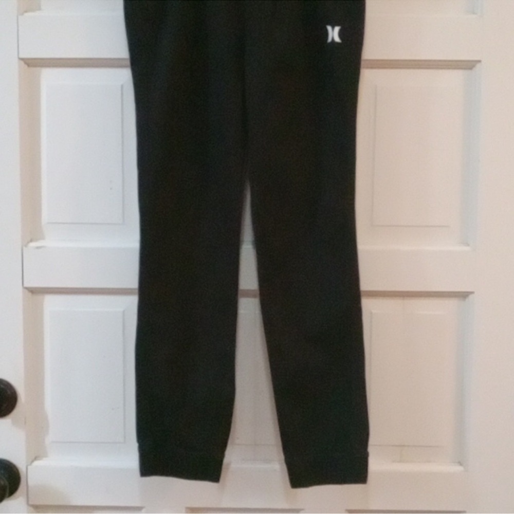 Boys Hurley Black Jogger Pants - Picture 2 of 9